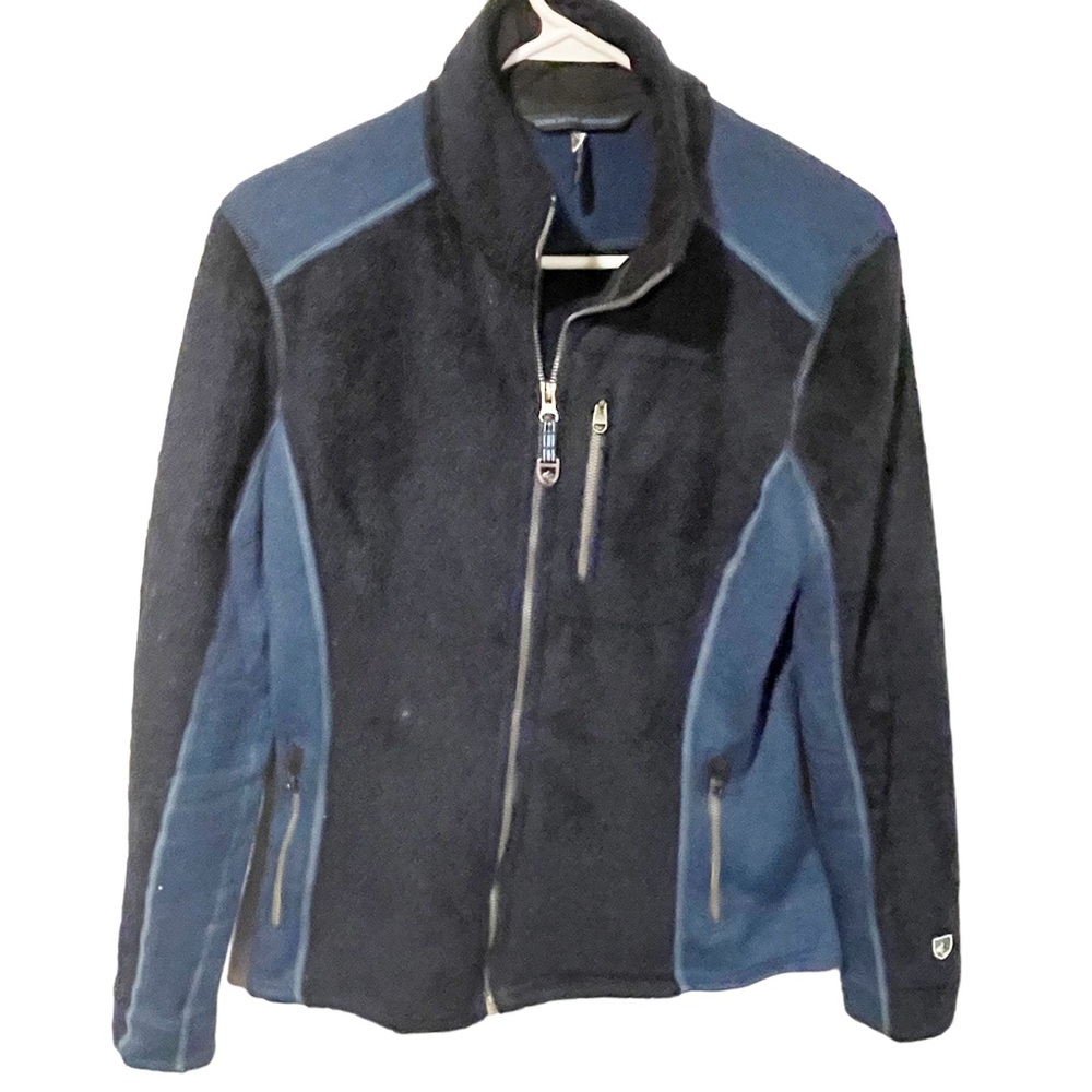 KUHL Womens Small ALPENLUX Blue Zip‎ Fleece Jacket Full Zip